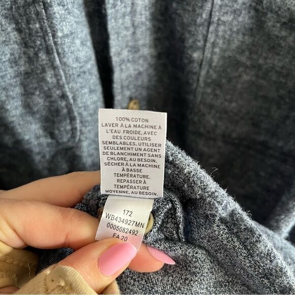 Men's Wallin & Bros Blue Grey Soft Button Down Shirt - Picture 6 of 7